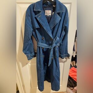 Levi's Blue Denim Trench Coat